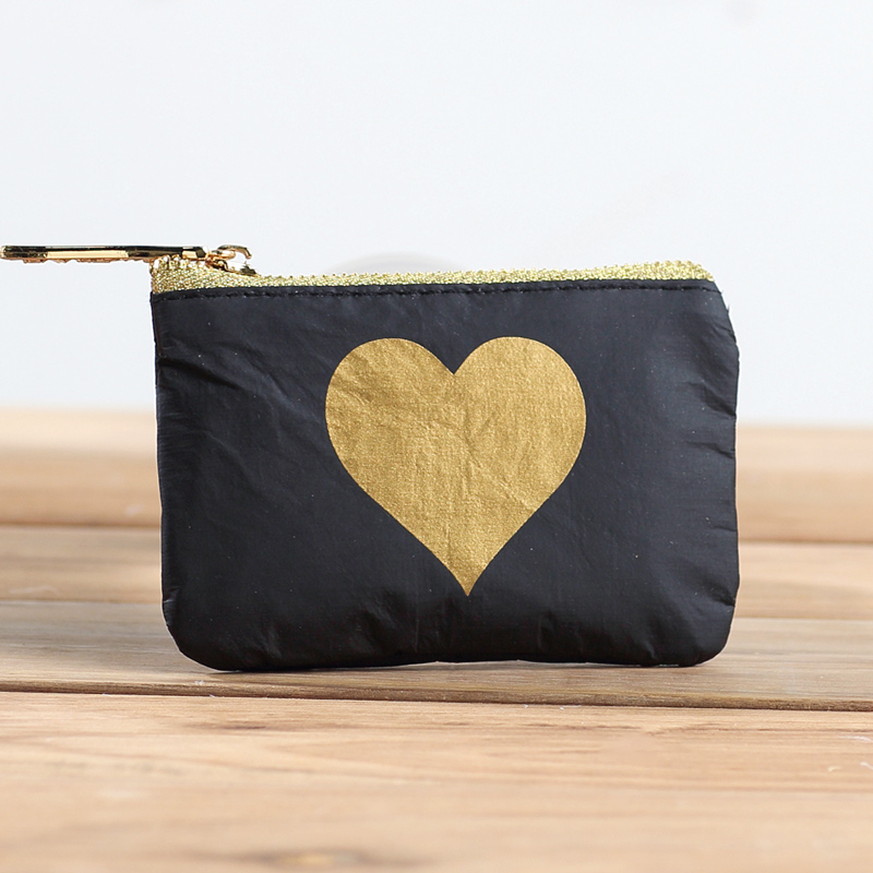 Black Tyvek Coin Purse For Women