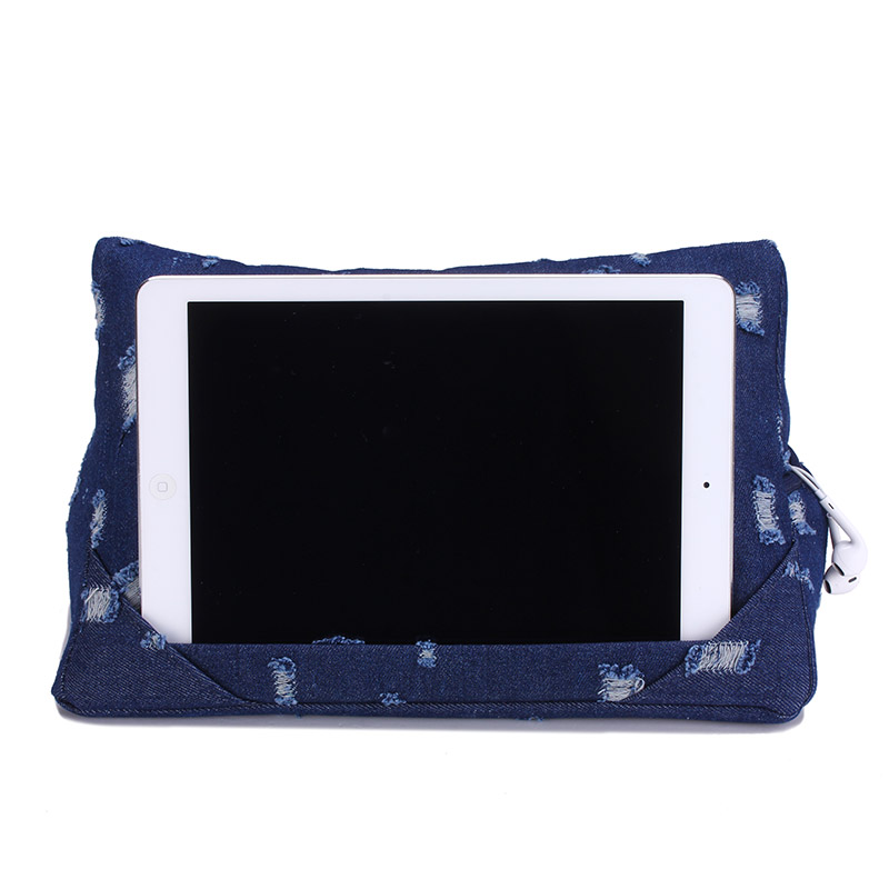 Designer Tablet Pillow Stand with Phone Pocket