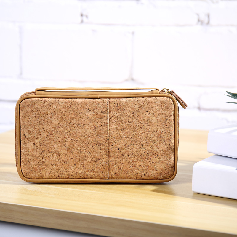 Cork Travel Wallet RFID Blocking Document Organizer Bag