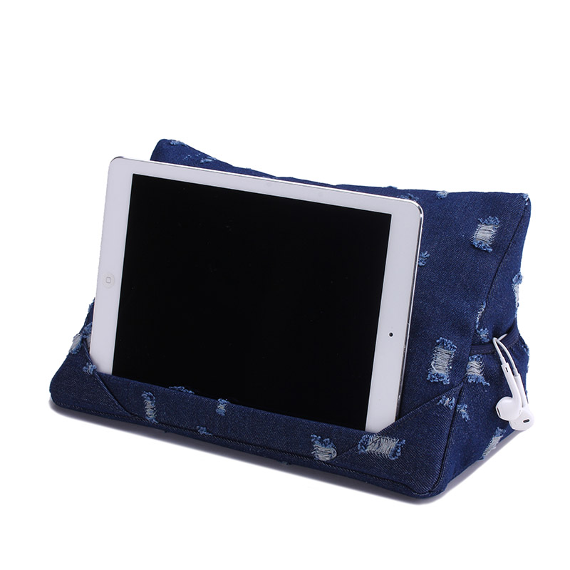 Designer Tablet Pillow Stand with Phone Pocket