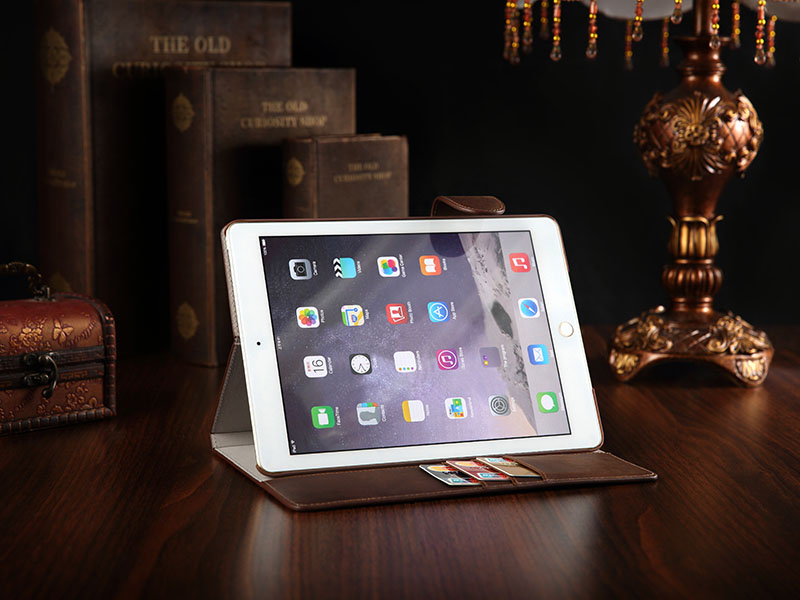 Genuine leather Case Premium Leather Business Slim Folding Stand Folio Cover