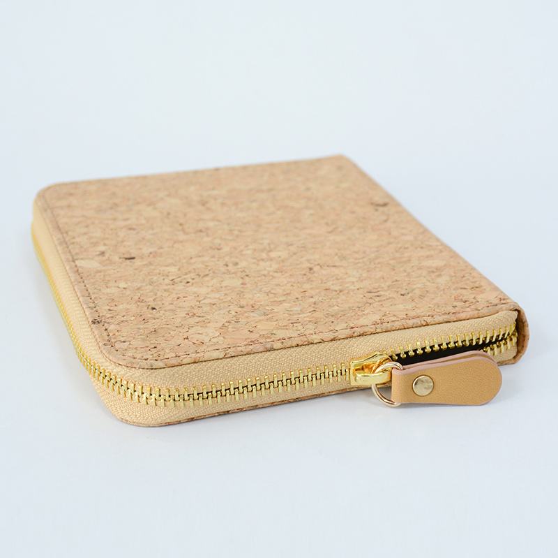 Vegan Cork Credit Card Wallet/Zipper Card Cases Holder for Men Women-RFID Blocking