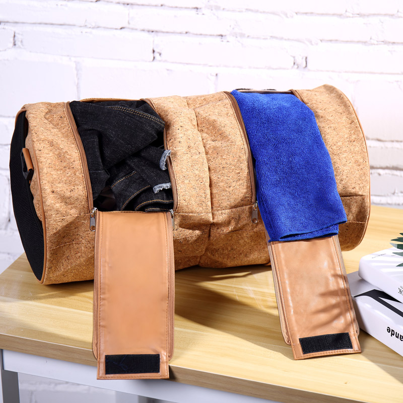 Vegan Cork Gym Duffle Bag Dry Wet Separated Gym Bag Sport Duffle Bag Training Handbag Yoga Bag