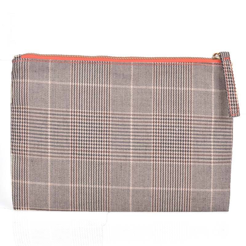 Women's Signature Cotton Tweed Medium Cosmetic Makeup Bag