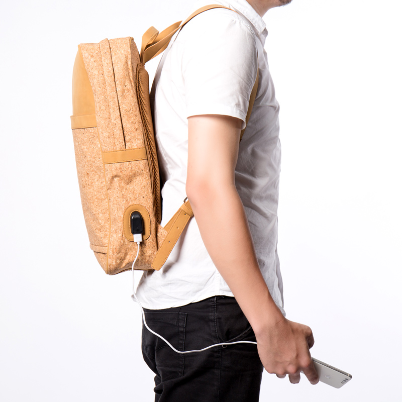 Discover Our Vegan Cork Laptop Backpack: Slim, Durable, and Anti-Theft. With USB Charging Port & Water-Resistant Design