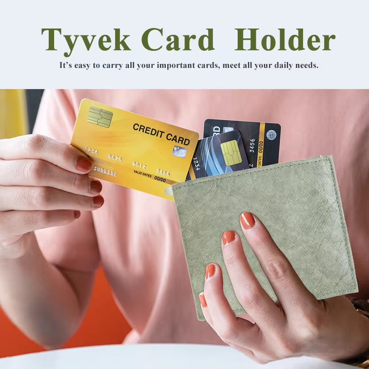 Custom Printed DuPont™ Tyvek® RFID Waterproof Wallet – Recyclable Paper Card Holder
