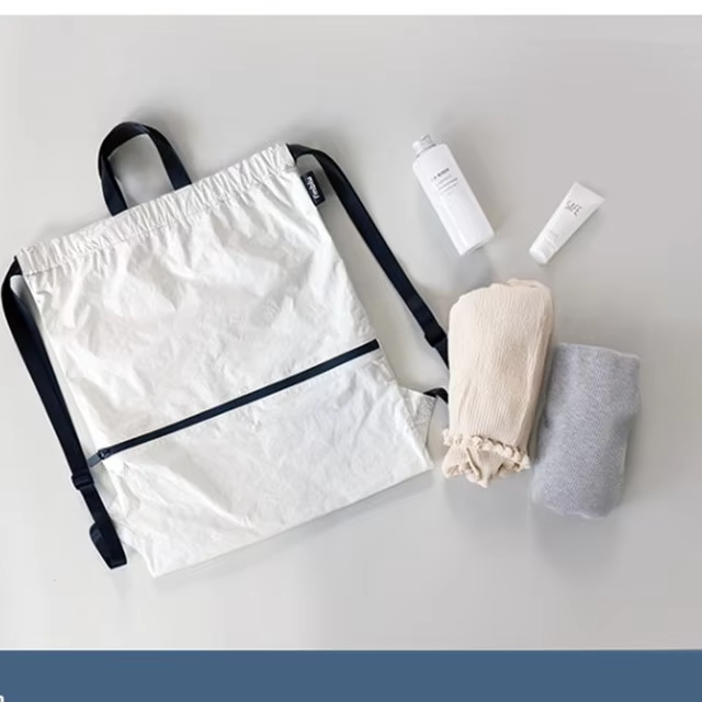 Custom Waterproof Tyvek® Gym Backpack – Large Capacity Zippered Sports Tote