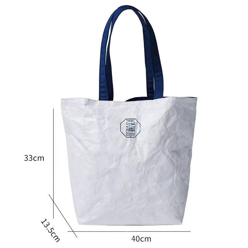 Custom Reusable Travel & Beach Tote Bag | Ultra Soft, Durable, Reversible Tyvek Shopping Bag