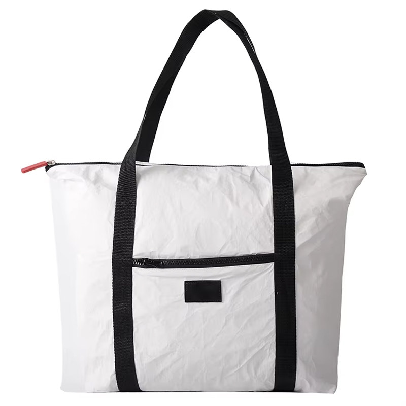 Custom Printed Heavy Duty Reusable Foldable Tyvek Grocery Tote Bag | Eco-Friendly Reversible Shopping Bag