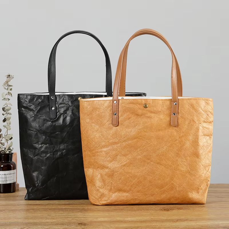 Lightweight Korean-Style DuPont™ Tyvek® Tote – Casual Shoulder Bag for Beach & Travel Shopping