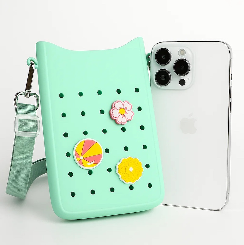 Silicone Candy Beach Cell Phone Crossbody Pouch – Waterproof, Hands-Free Shoulder Bag for Women